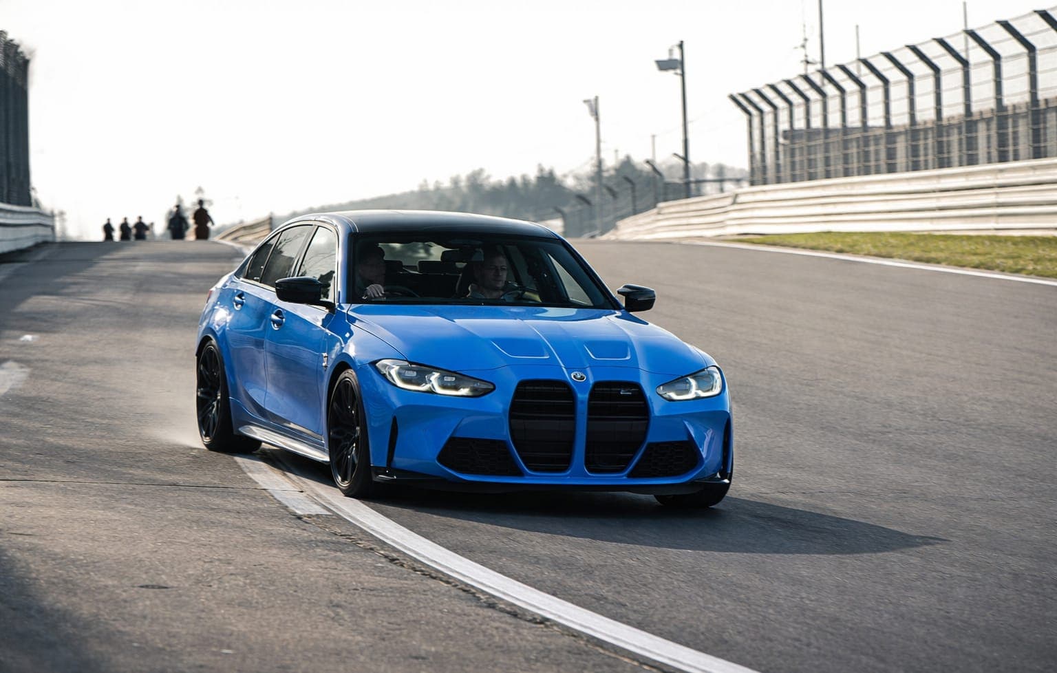 G80 M3 Competition exiting the pit lane at the Nürburgring